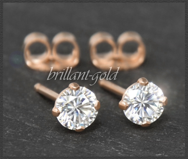 Preview: 585 Gold Brillant Ohrstecker 0,549ct + IGI Zertifikat